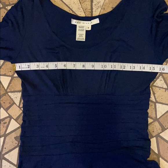 Max Studio Casual Tier Dress Blue S - Picture 7 of 11